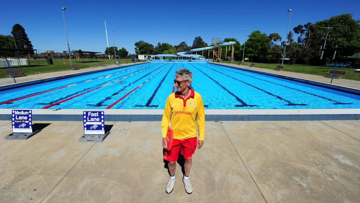  Lifesaver and pool duty manager John Oates at the Eureka Pool Day. PICTURE: JEREMY BANNISTER