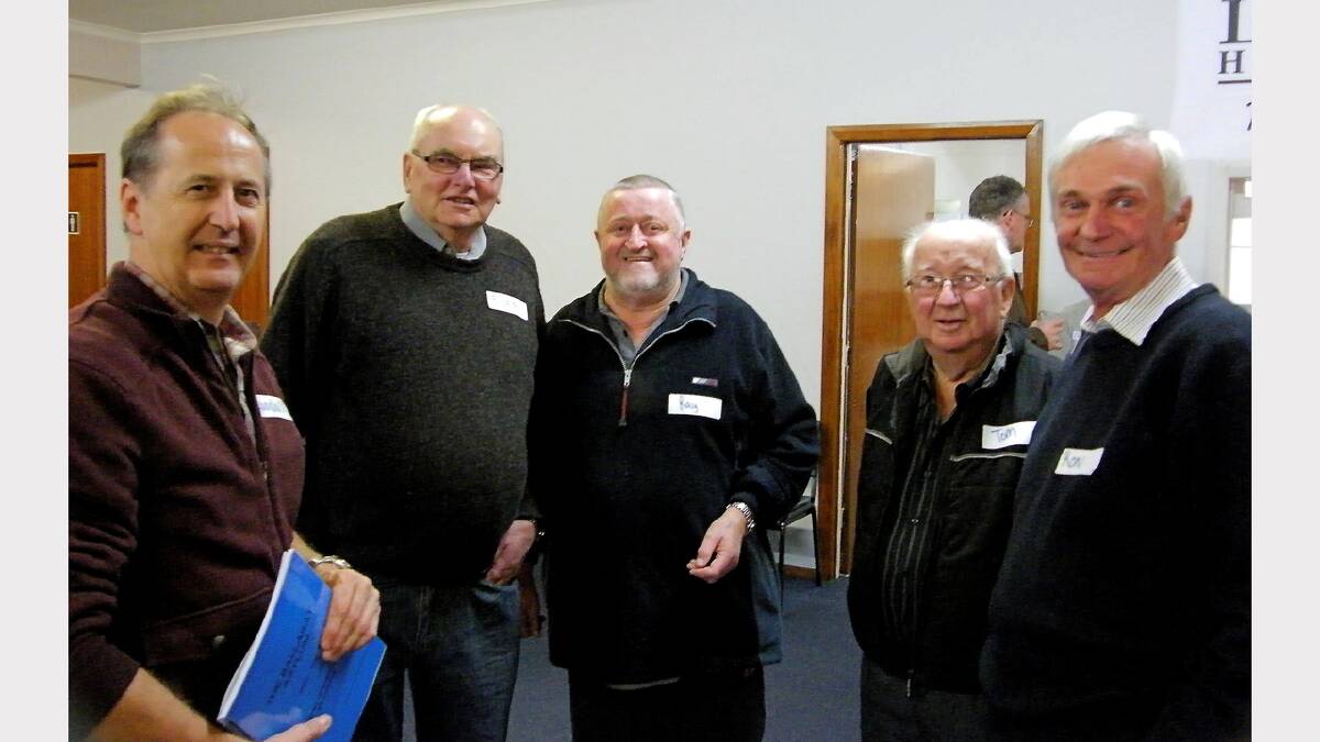  Randall Brown, Frank Secombe, Ray Garvie, Tom Goldsworthy and Ron Birkett . SOURCE: Contributed.