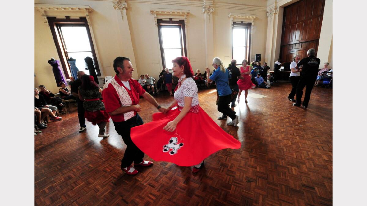 Ballarat Rockers performing at the Rock 'n' Roll dance lessons at the Town Hall
