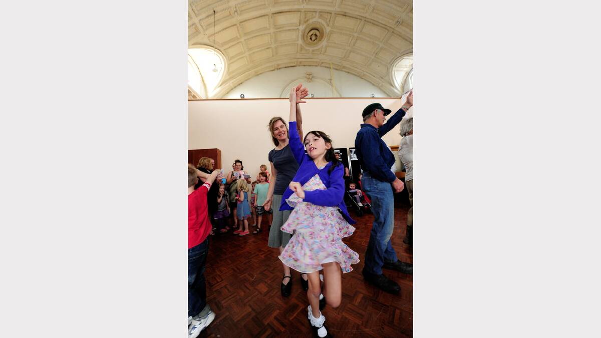  Vanessa Dickson and daughter Asha enjoying the Rock 'n' Roll dance lessons at the Town Hall