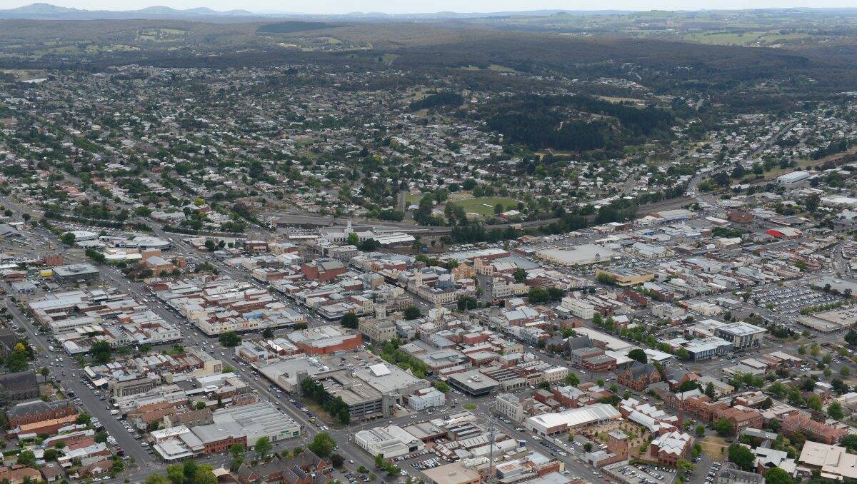 An aerial view of Ballarat. PICTURE: Jeremy Bannister 