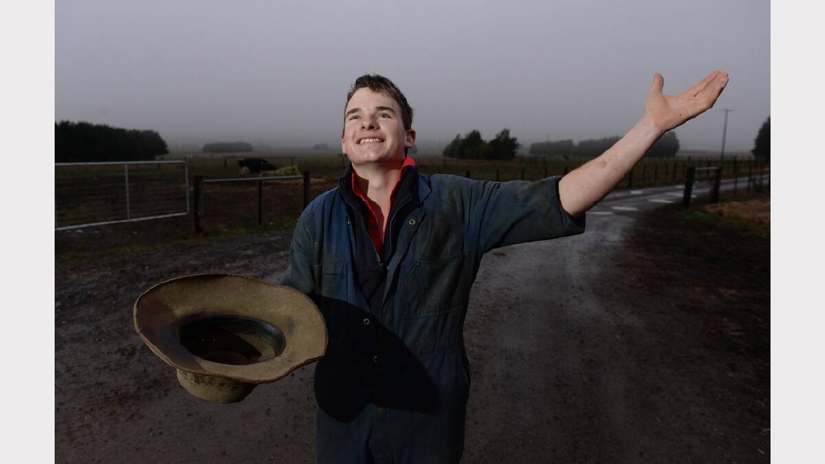 Dairy farmer Glenn Ross, along with other farmers in the region, look forward to more rain after an exceptionally dry first five months of the year. PHOTOGRAPHER: ADAM TRAFFORD