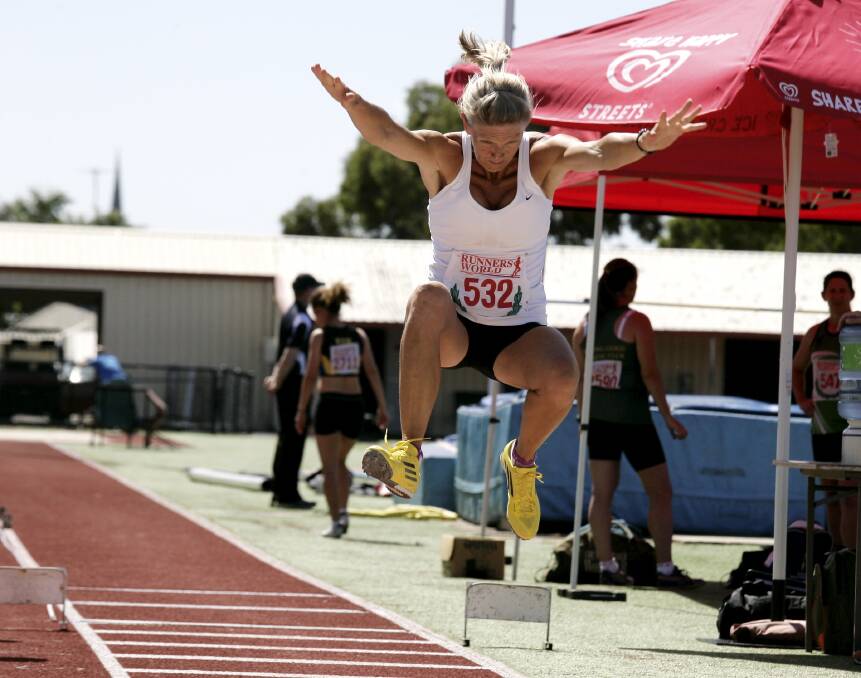 Rachel Little - women's plus-40 triple jump.