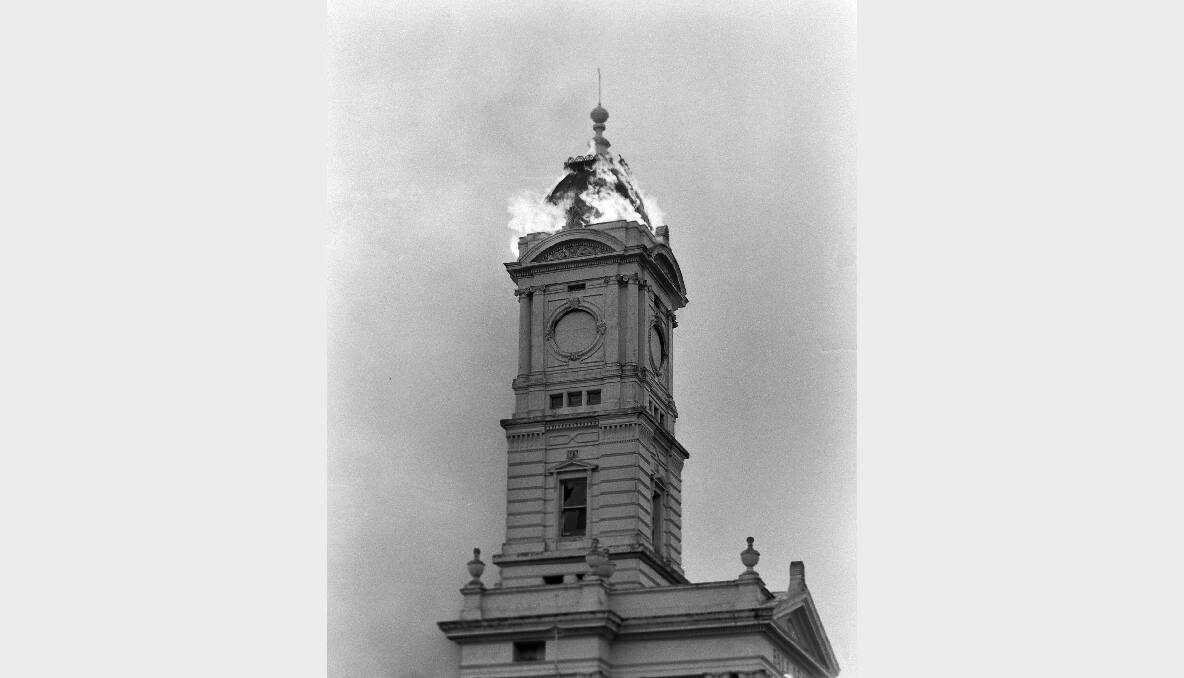 DECEMBER 13, 1981: Fire destroyed historic sections of the 1862 Ballarat Railway Station. The fire swept through the station master’s office, booking office, station tower interior and part of the foyer, causing about $500,000 damage.