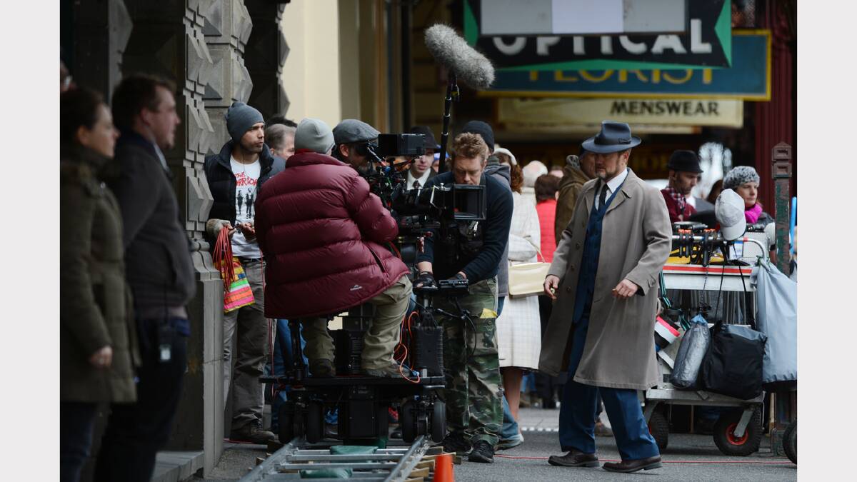 Filming continues in June in Lydiard Street, with many Ballarat locals as extras. PICTURE: ADAM TRAFFORD