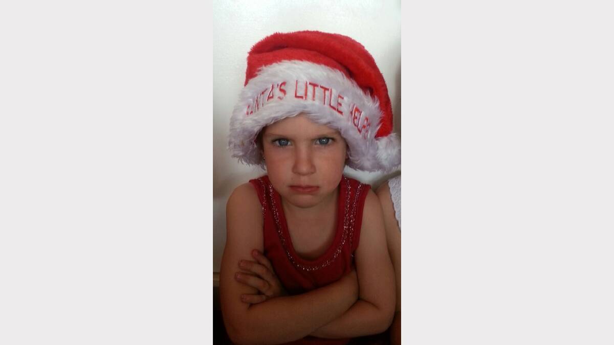 Not impressed by the hat. Layla Pepperell 4-years-old. Submitted by reader Shannon Pepperell. 