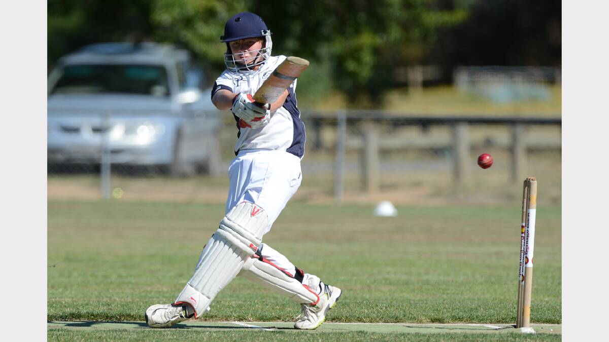 Under-14 cricket. Brown Hill v Ballan.  Ben Loughnane (Ballan). PICTURE: KATE HEALY 