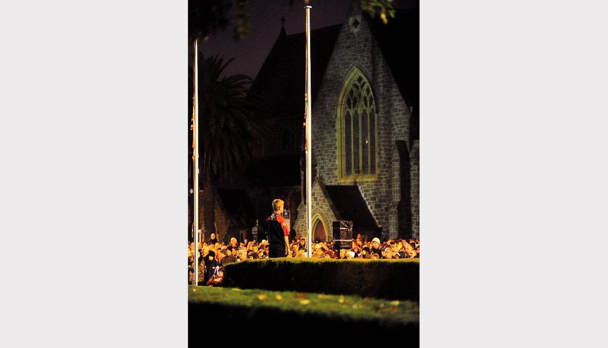 Thousands have attended this year's Anzac Day dawn service at the Cenotaph in Sturt Street. PICTURE: JEREMY BANNISTER