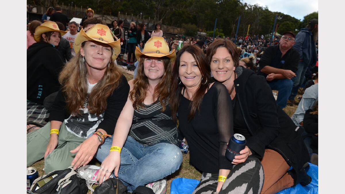 Thiona McNeil, Christine McNeil, Anne Pert and Barbara Benson of Melbourne. PICTURE: KATE HEALY