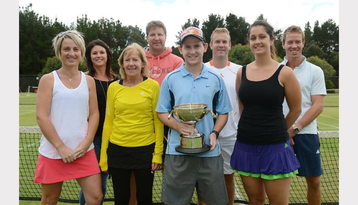 Prospect Tennis Association A grade: Smeaton. Back: Libby Vanderclay, Rod Male, Adam Donnan, Adam Sewell. Front: Jodie Long, Anne Turley, James Maher, Rebecca Lovett.