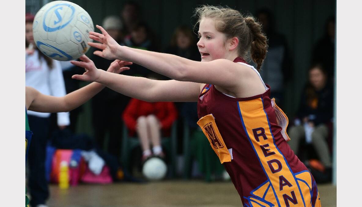 Redan's Laura Cole in the U/14 match against Lake Wendouree. PICTURE: KATE HEALY. 