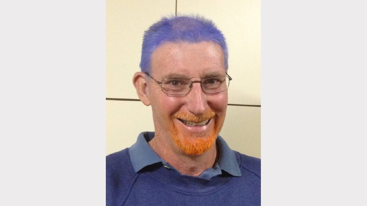Pastor Stephen Parish chose to colour his hair and beard.