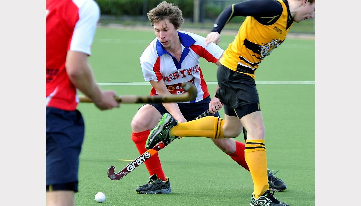 Chris Mitchell in the match between WestVic and Werribee. PICTURE: LACHLAN BENCE.