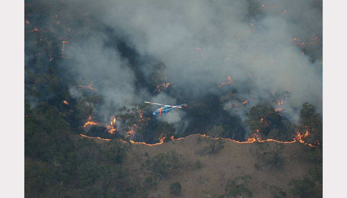 Aerial photos of the Dereel fire. PICTURE: ADAM TRAFFORD