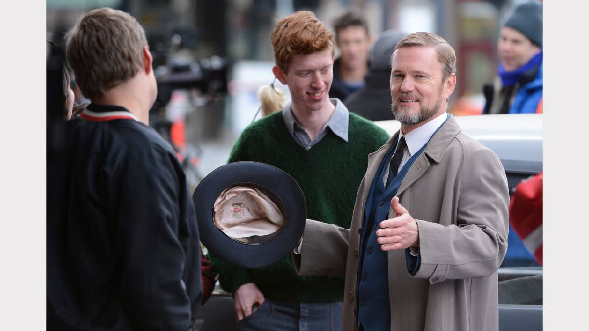 Filming in Lydiard Street in June. Series star Craig McLachlan. PICTURE: ADAM TRAFFORD