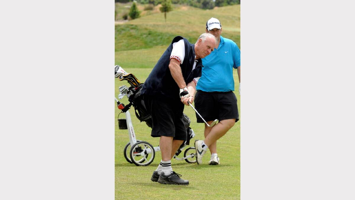 Peter Brightly. Ambrose golf action at Ballarat Golf Club. PICTURE: JEREMY BANNISTER. 