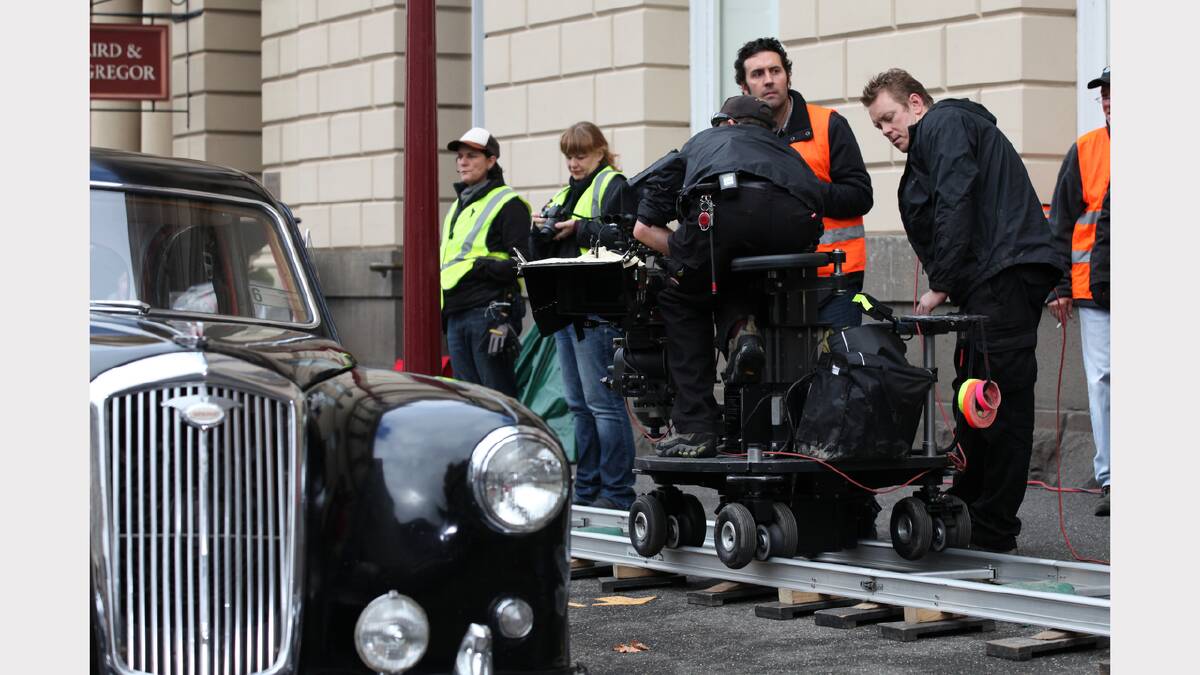 Filming continues in April in Lydiard Street. PICTURE: ADAM TRAFFORD