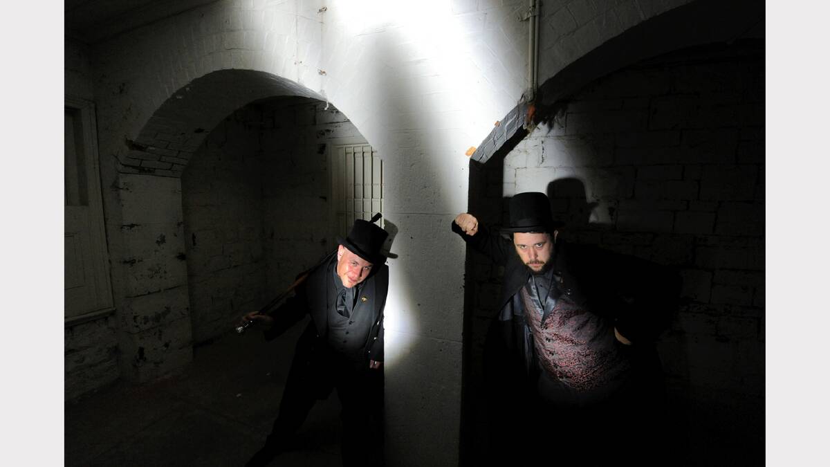 Aradale Ghost Tour with Ballarat historians and guides Nathaniel Buchanan and Adam Wynne-Jenkins. PICTURE: JEREMY BANNISTER.