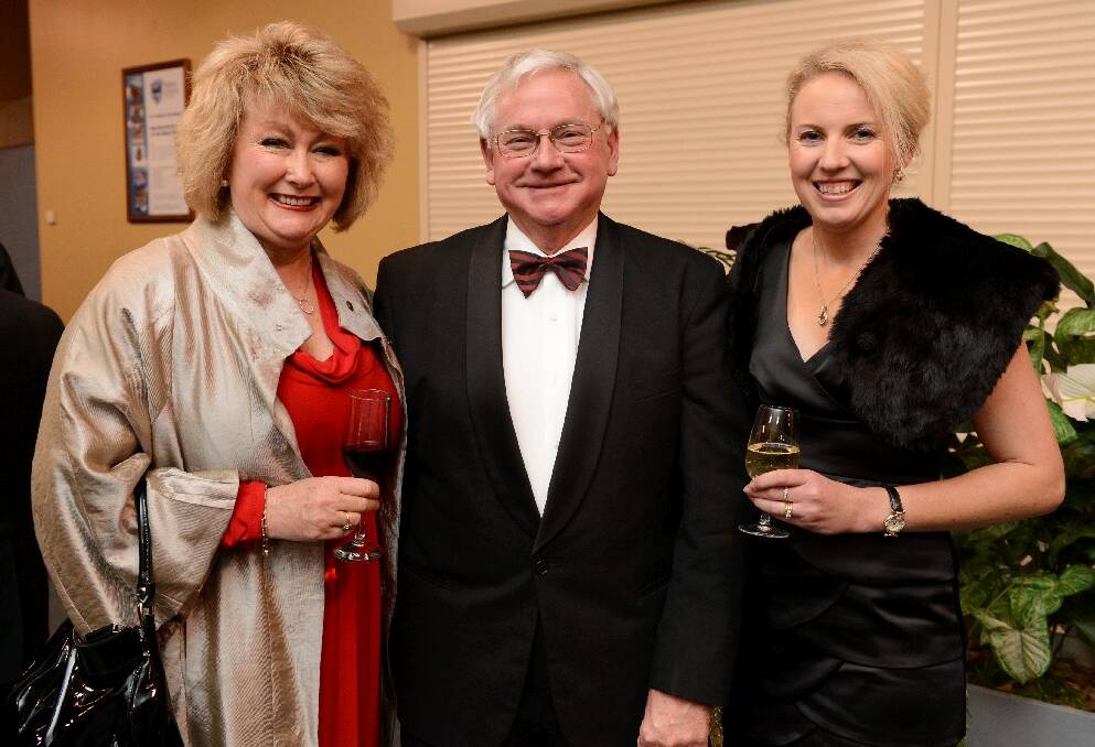Ballarat Wine Show presentation dinner. Left to right: Linda King, Colin McIntosh and Debbie Pittard. PICTURE: ADAM TRAFFORD