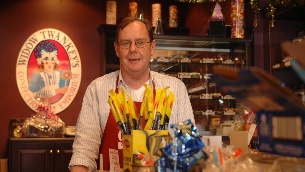 Clunes confectionary retailer Tim Hayes. PICTURE: JUSTIN WHITELOCK