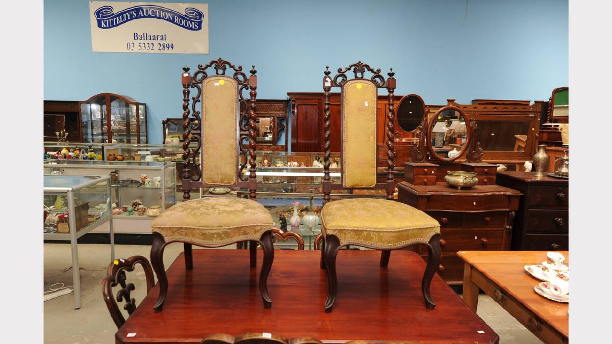 Furniture from the historic Glenholme mansion on Webster St was auctioned off on the weekend at Kittelty's Auction Rooms. PICTURE: JUSTIN WHITELOCK.
