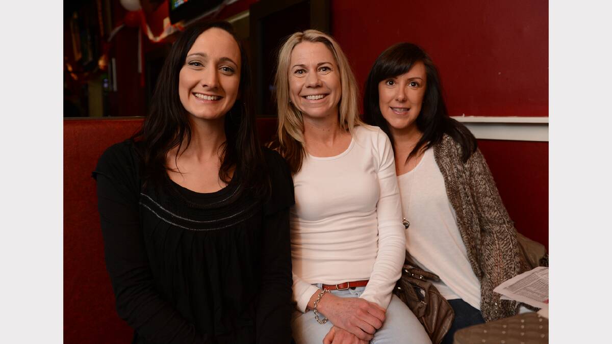 Coralyn Knowles, Fiona Strauss and Kim Garth at JDs Sports Bar. PICTURE: ADAM TRAFFORD