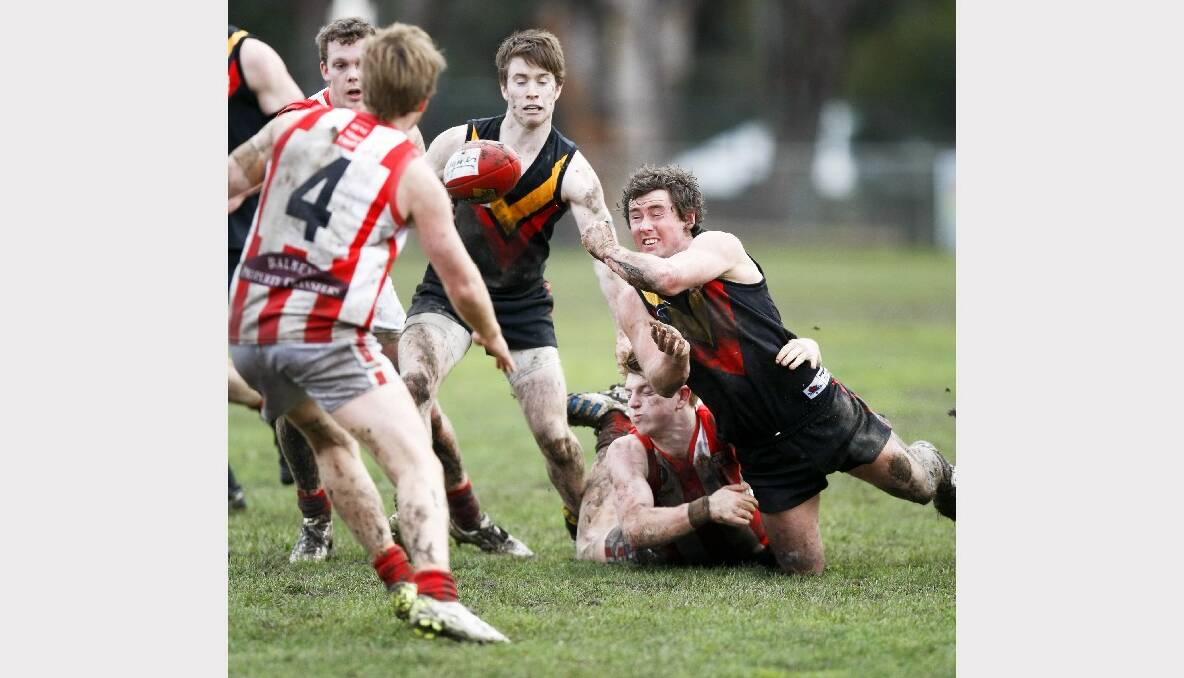 Tyson Shea in the match between Bacchus March and Ballarat Swans. 