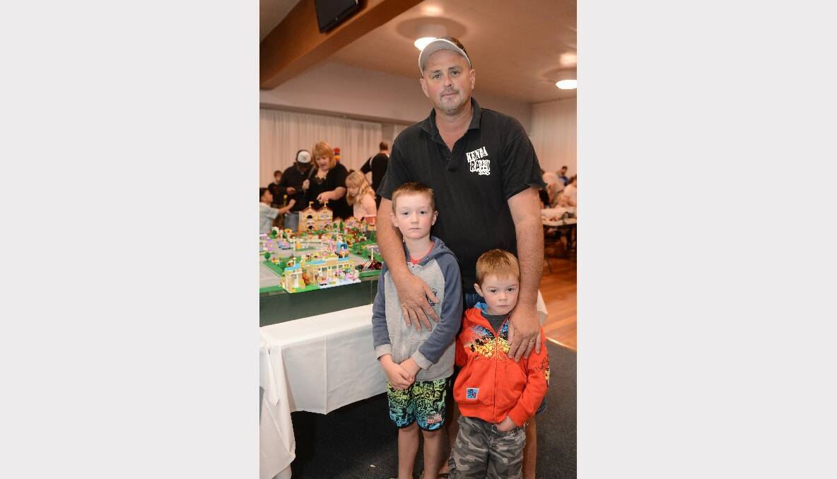 Adrian Sage w sons Lincoln, 6, and Liam, 3. PICTURE: ADAM TRAFFORD
