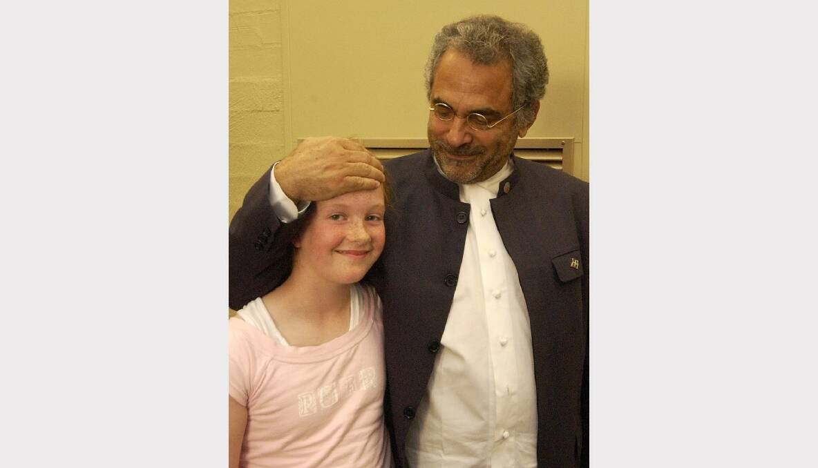 NOVEMBER 26, 2004: East Timorese freedom fighter Jose Ramos-Horta was the keynote speaker at the Ballarat Democracy conference, which formed part of the Eureka 150 celebration. He is pictured with Alexandra Curtain.