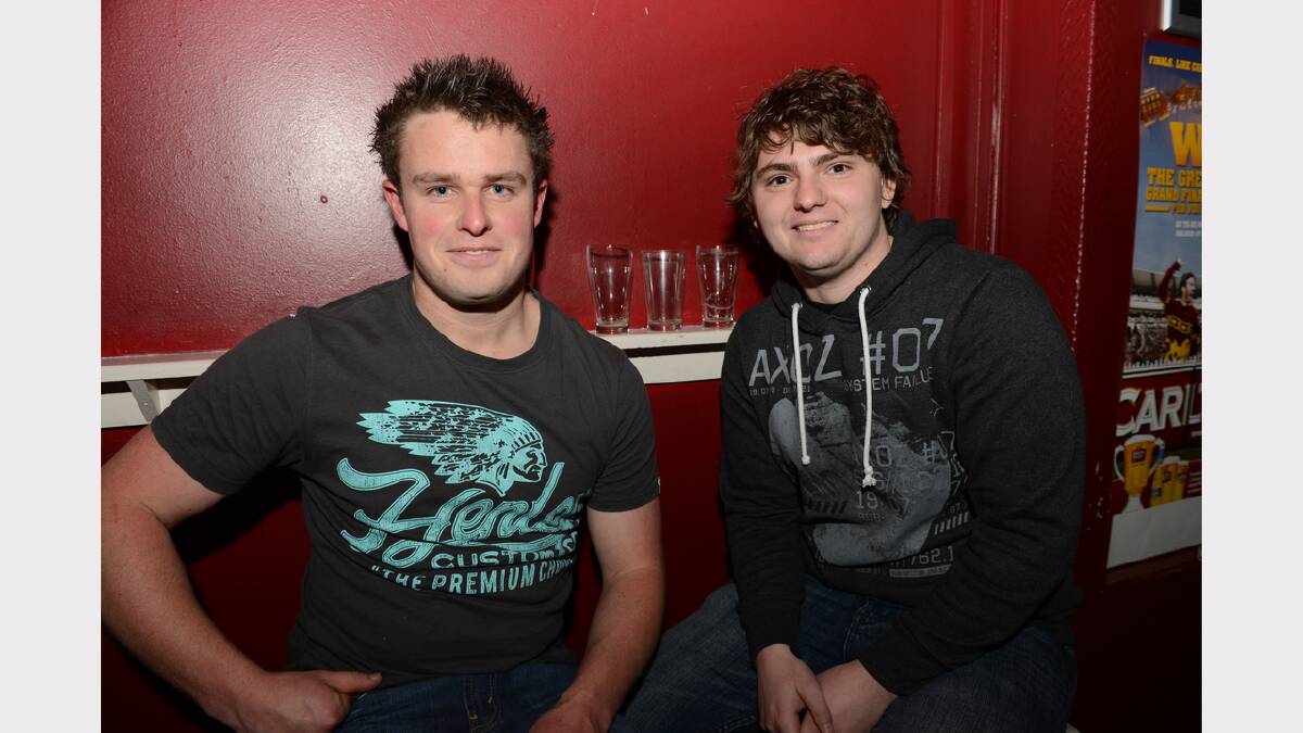 Adam Stephenson and Damien Bransgrove at JDs Sports Bar. PICTURE: ADAM TRAFFORD