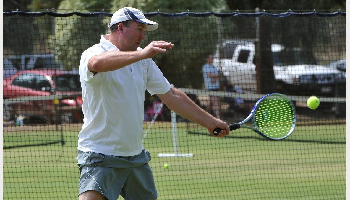 Mount Prospect tennis, A grade pennant. Mt Prospect's David Hay. PICTURE: LACHLAN BENCE