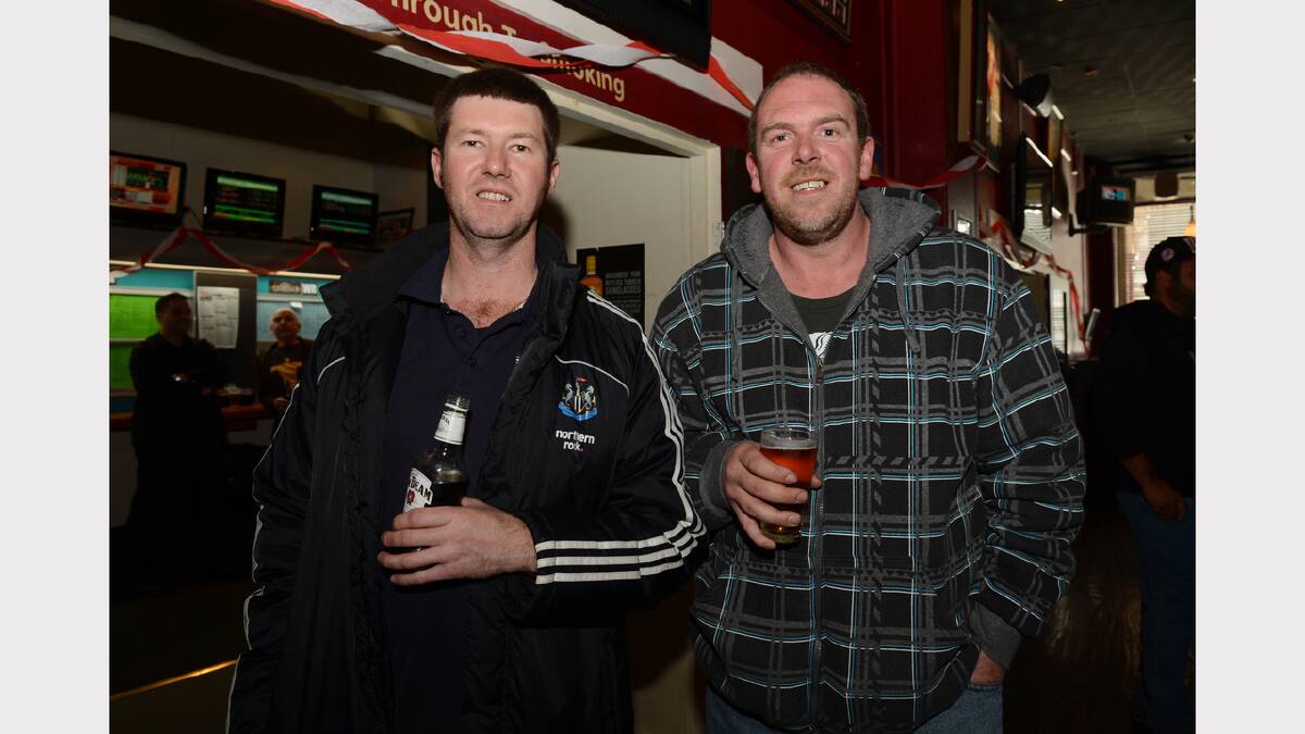 Colin Reiling and Glen Ward at JDs Sports Bar. PICTURE: ADAM TRAFFORD