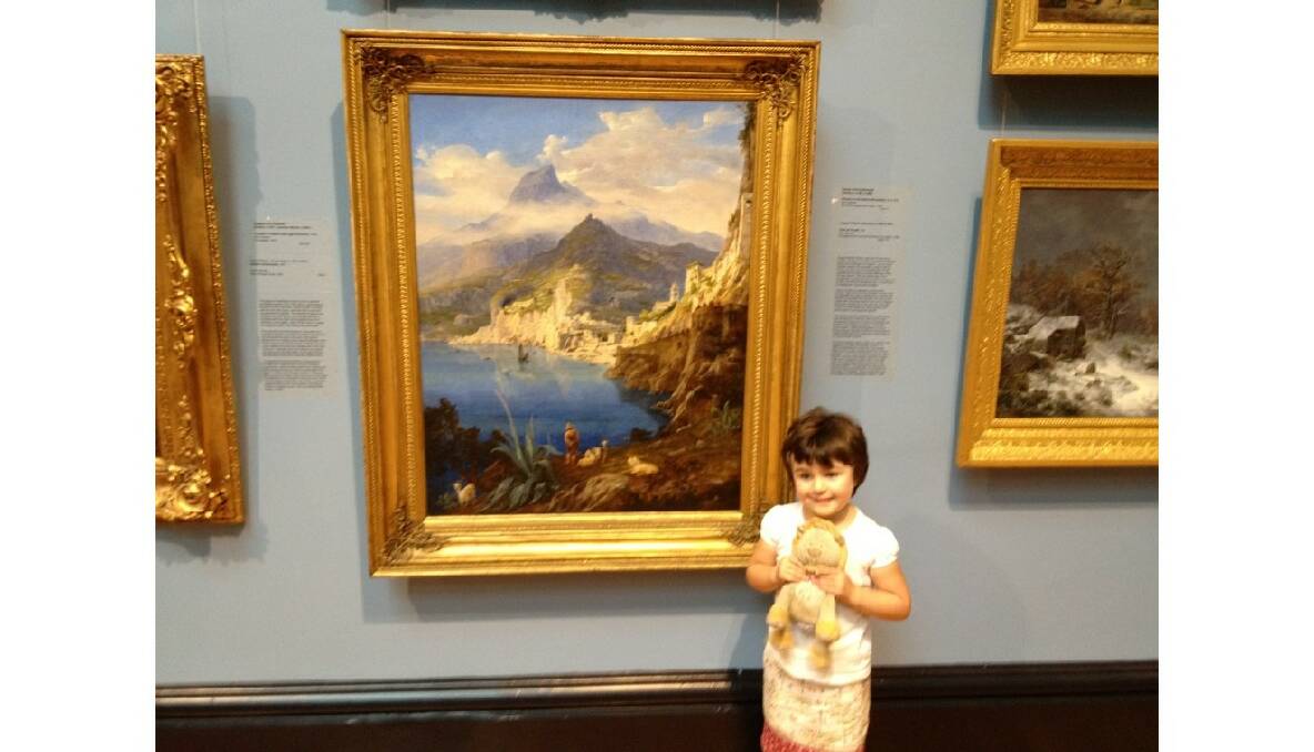 My daughter Maggie, 4 in front of her favorite picture at the Ballarat Art Gallery. Photo: Brett Davis 