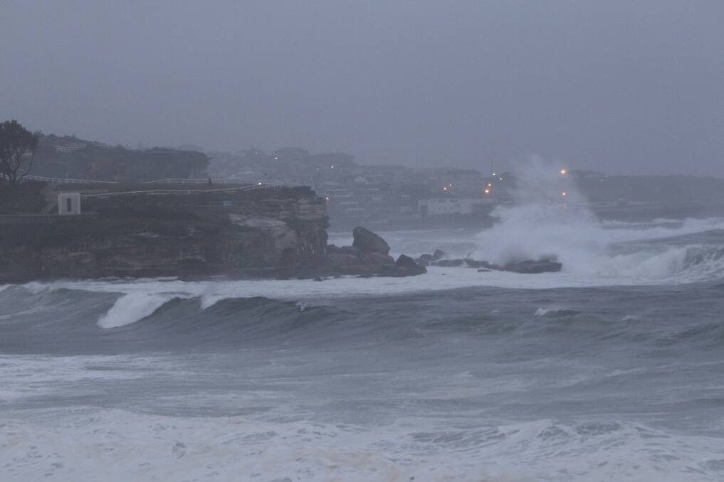 Heavy seas build at Bronte Beach in Sydney on Tuesday. Photo Peter Rae