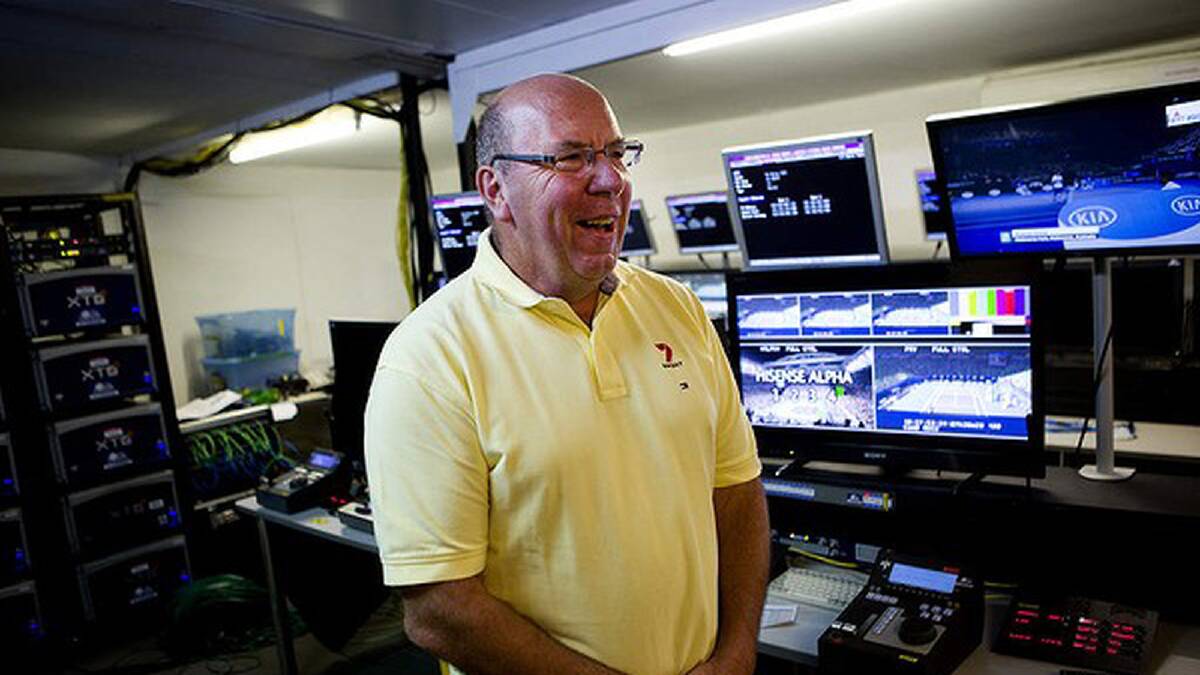 Colin Southey, network director of sports operations in the Hisense Arena vision room. Photo: Paul Jeffers