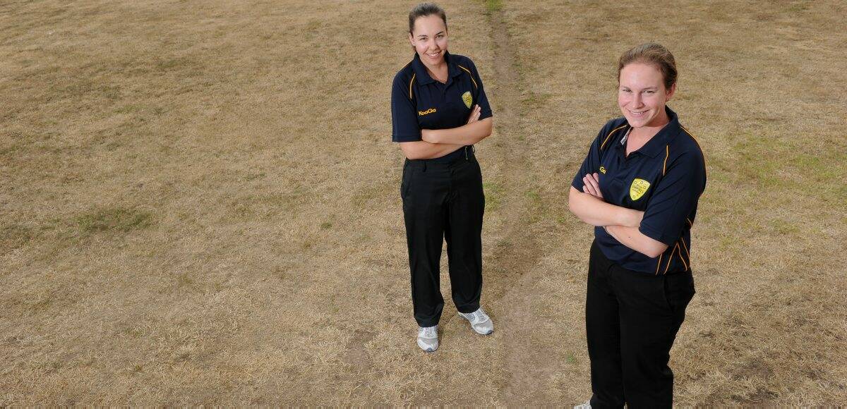 Ashlee Kovalevs and Claire Polosak have been flown in for girls under-18 national cricket championships in Ballarat.