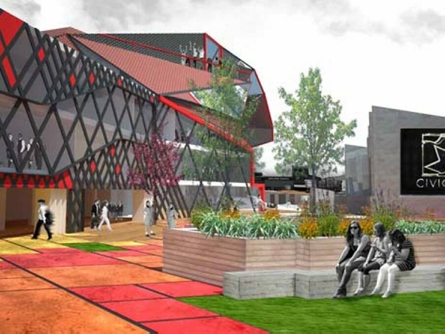 Architecture graduate Aaron Bettio-Sandlant's proposed designs for the Civic Hall precinct.