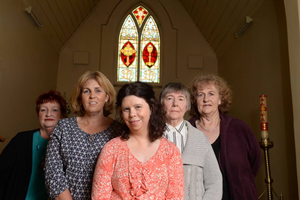 Clarendon parishioners Ursula Diamond-Keith, Lou Gleeson, Amy Gleeson, Anne Smith and Joan McKee. 
