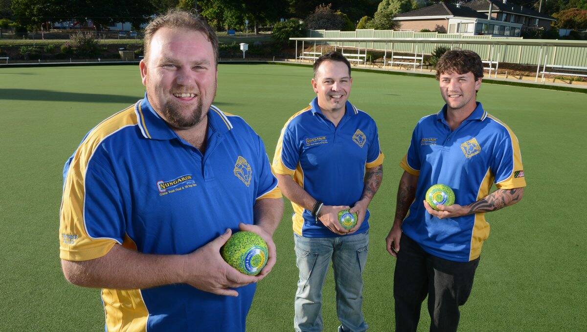 At home: New Linton recruits Aaron Cook, left, Chris Walters and Rodney Hetherington. PICTURE: ADAM TRAFFORD