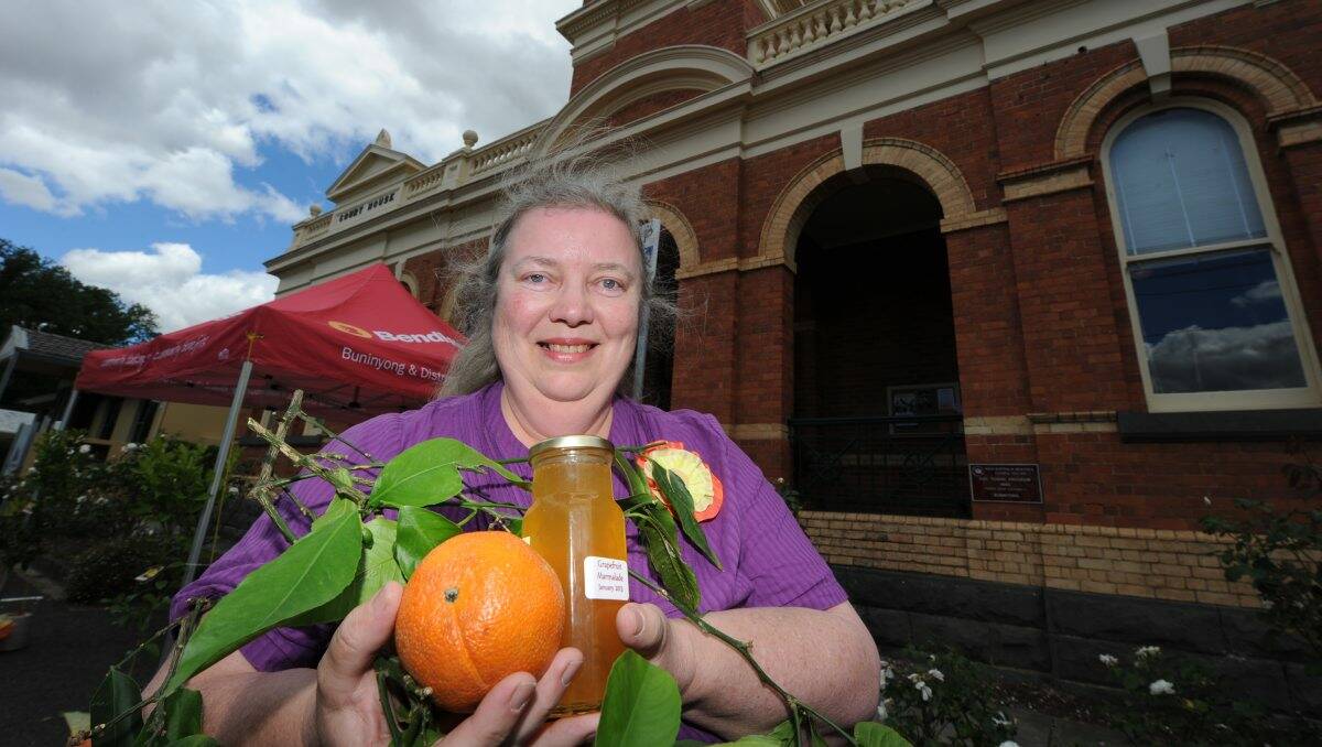Tasting success: Janet Macdonald with her award-winning grapefruit marmalade, which will be included in the MarmalAshes Australian XI. PICTURE: JUSTIN WHITELOCK   