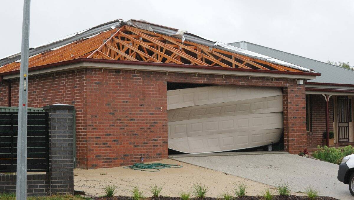 A PInewood Drive resident was shocked to find the roof of his garage torn off by the storm. PICTURE: JUSTIN WHITELOCK