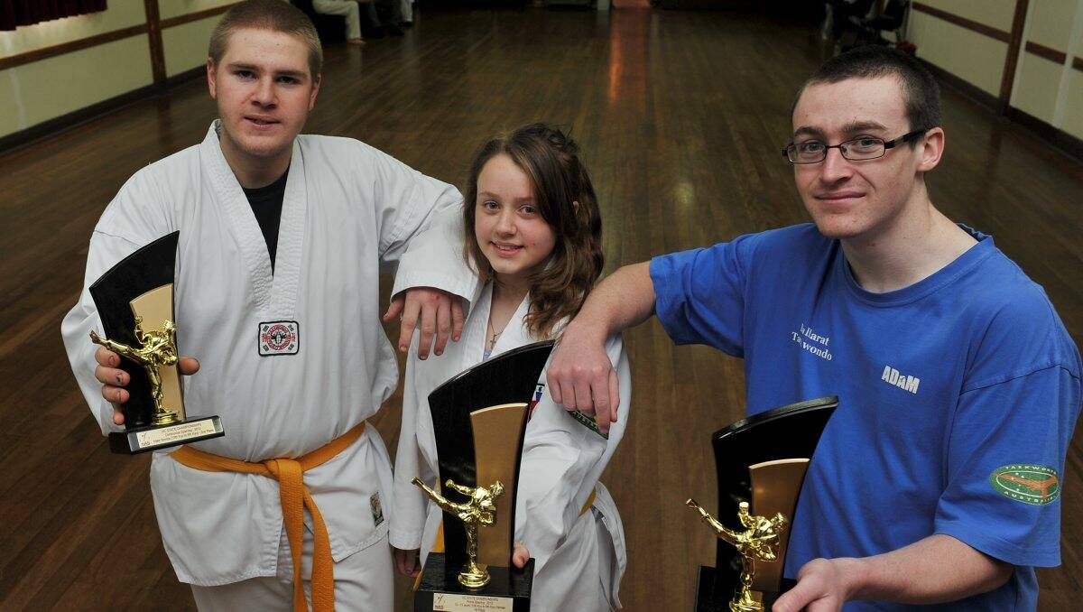 Keegan Smart, Kylaah Neil and Adam Murphy competed in the National All Styles competition earlier this month.