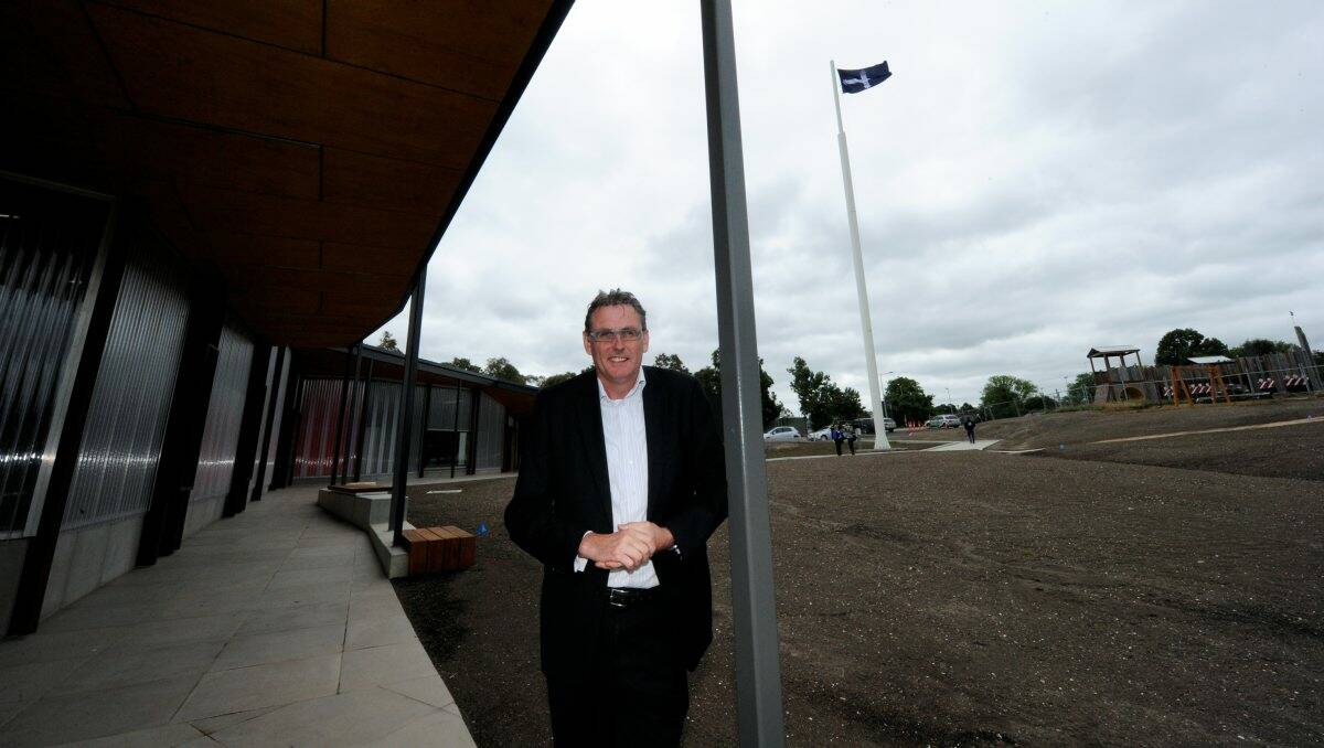 Williams Boag Architects director John Clark stands beside the Museum of Australian Democracy at Eureka (MADE).