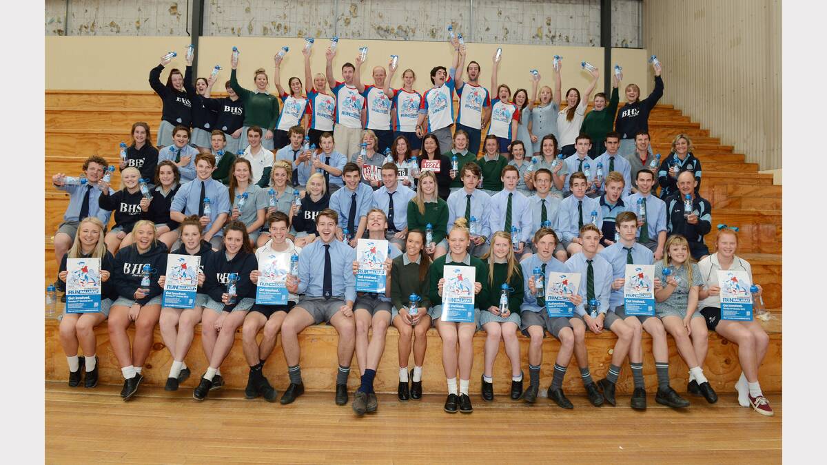 Dozens of students from Ballarat High will all be wearing their Run Ballarat tops for a pic opp in the gymnasium at lunch time.