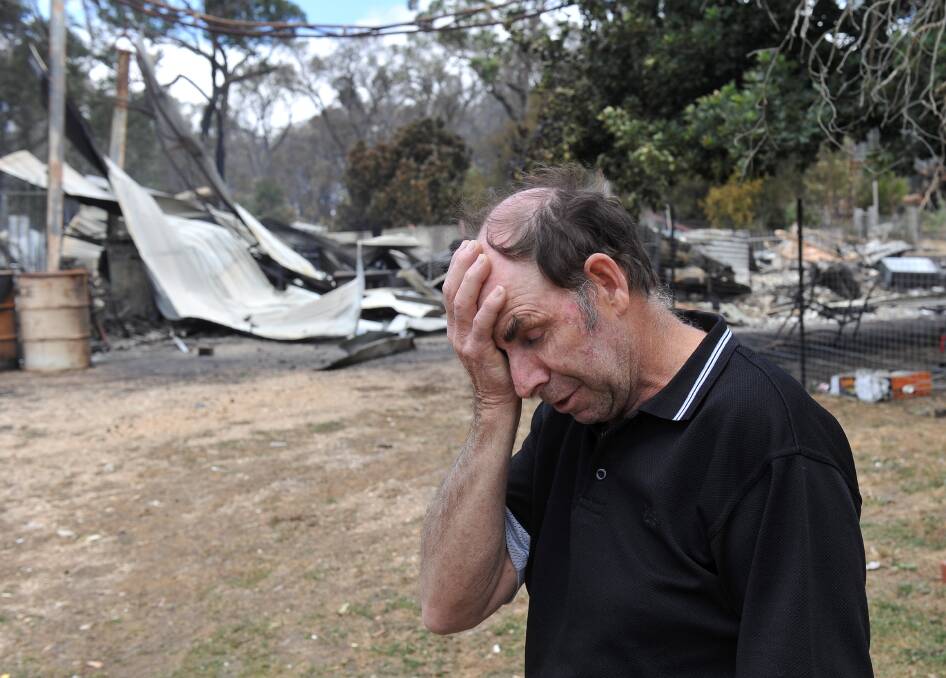 Ray Ellen says if he had stayed at his home any longer he would not have made it out alive. PICTURES: LACHLAN BENCE