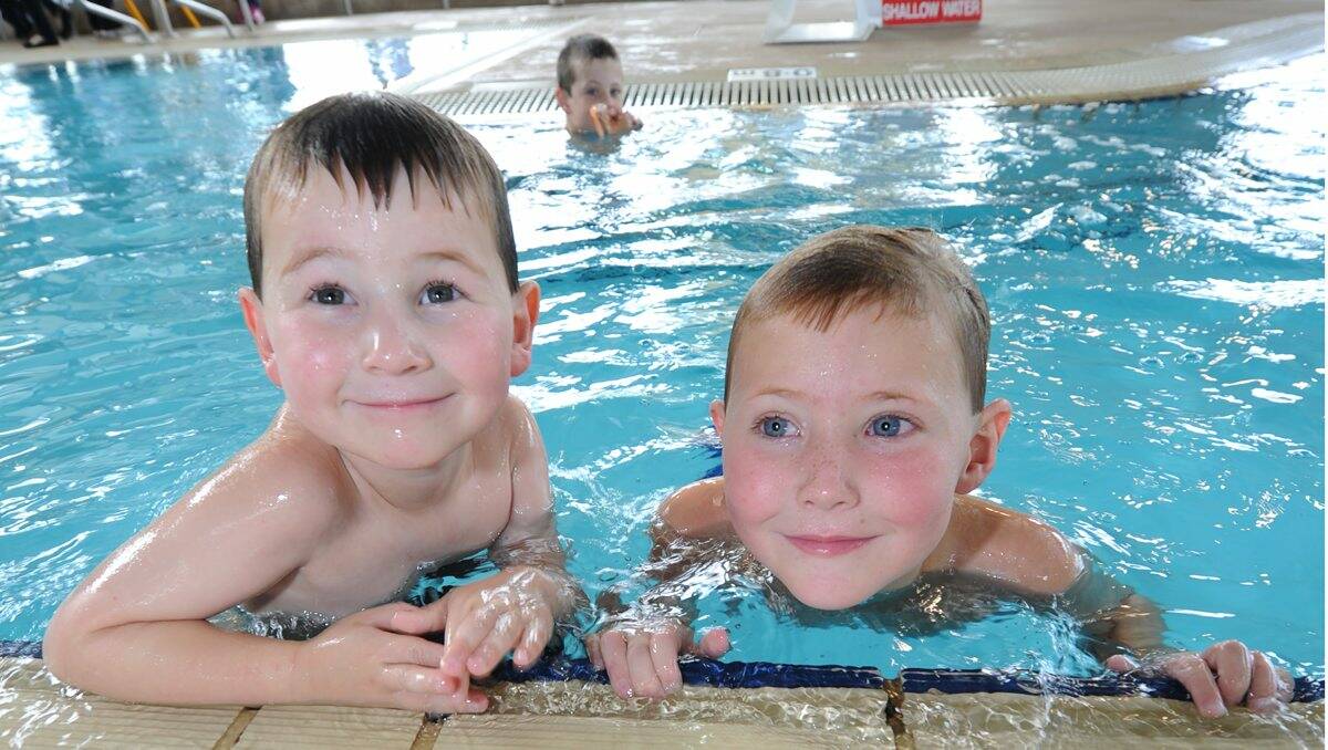 Jack, 5, saved his brother Darcy, 4, while swimming in the pool last year.
