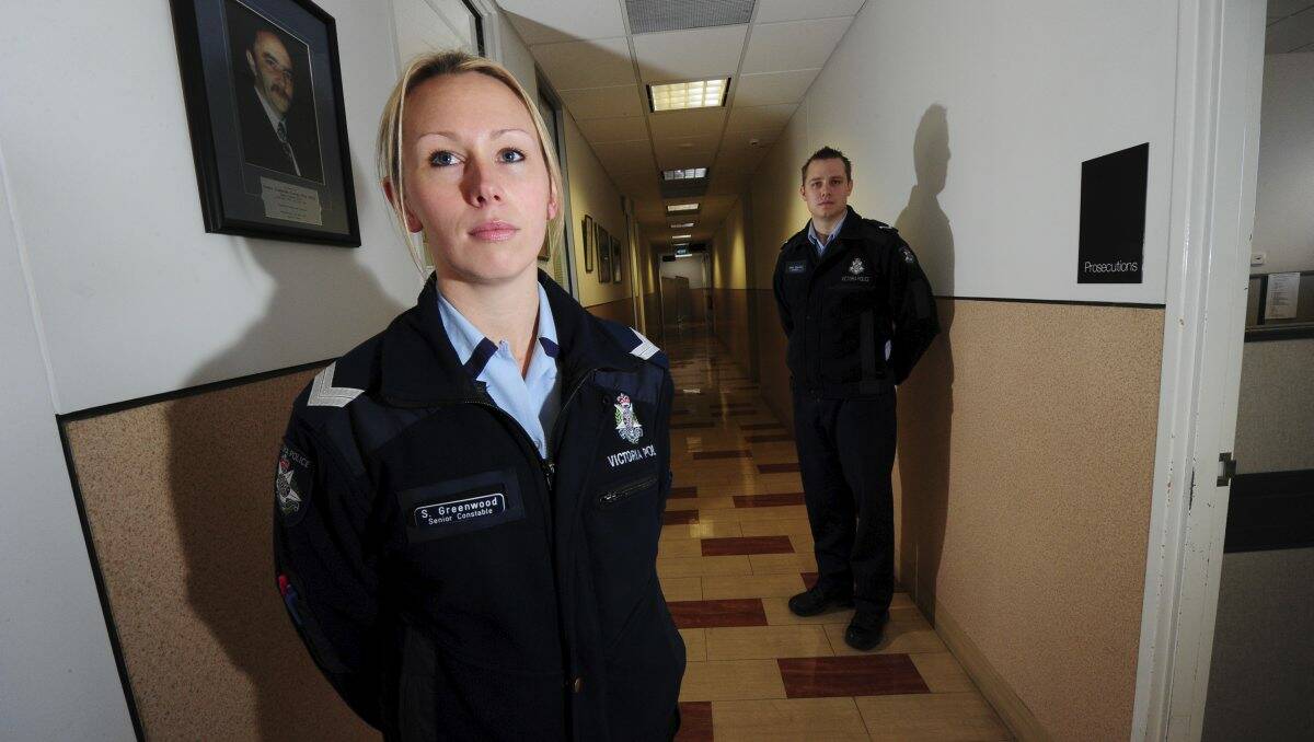 Senior Constable Simone Greenwood and Constable Jason Cannan. PICTURE: JEREMY BANNISTER