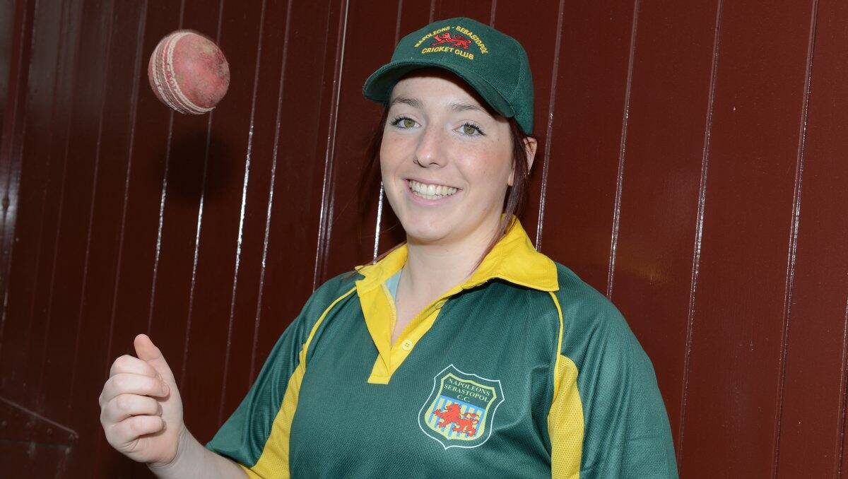 Cricketer Liz Drake enjoys the team spirit at Naps-Sebas.