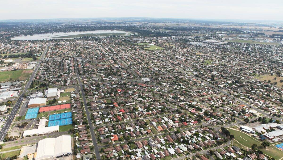 An aerial view of Ballarat