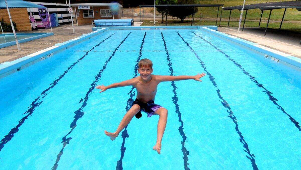 Jordan Learmount loves being at the pool. PICTURE: JEREMY BANNISTER